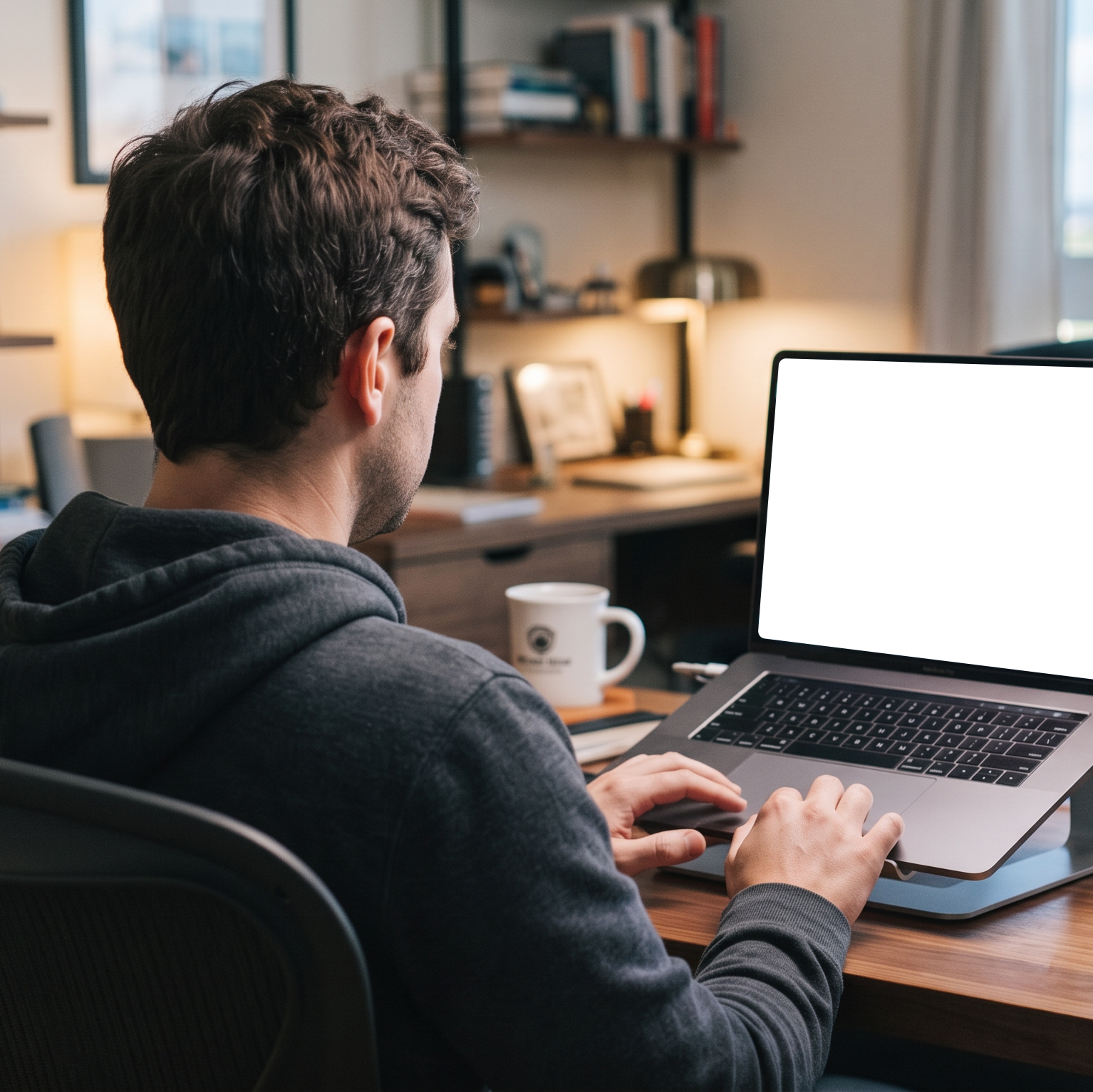 Employee practicing a skill at their desk